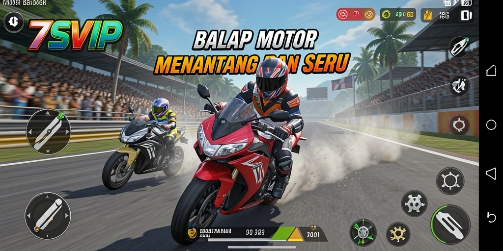 Gameplay seru dalam balapan motor di 7SVIP.