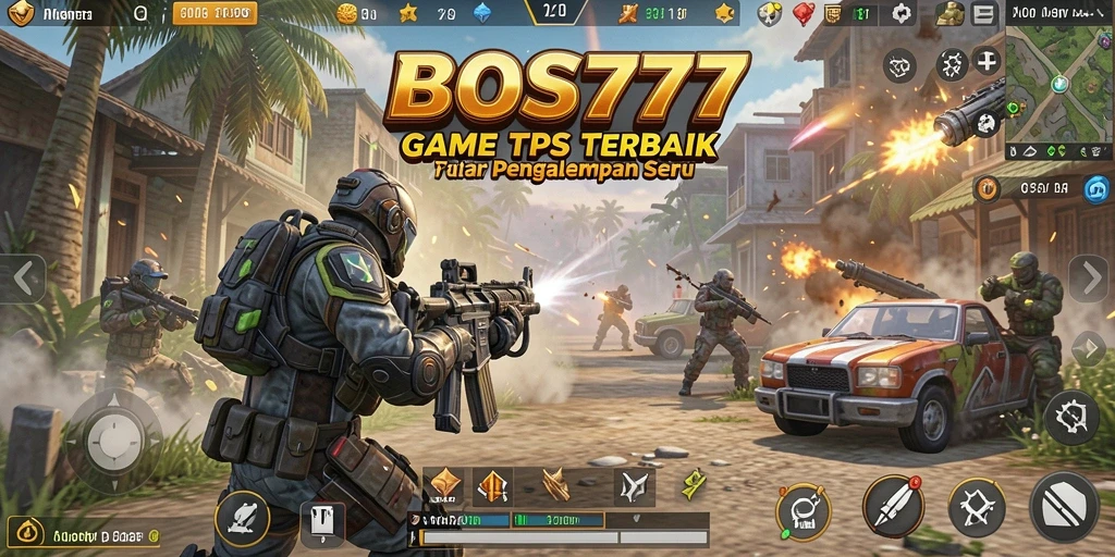 Screenshot menampilkan aksi seru gameplay TPS di BOS777.