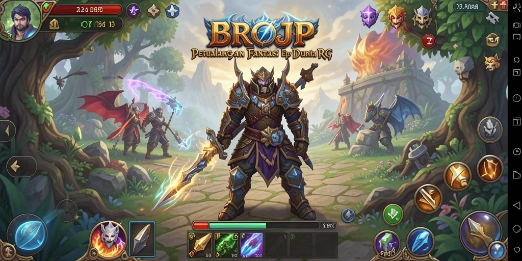 Tampilan gameplay <strong>BROJP</strong> yang menarik menampilkan aksi petualangan RPG yang seru.