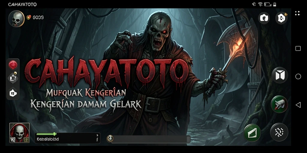 Screenshot menegangkan dari gameplay CAHAYATOTO saat menjelajahi kegelapan.