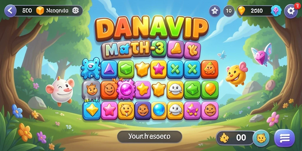 Gameplay seru DANAVIP dalam tantangan Match-3.