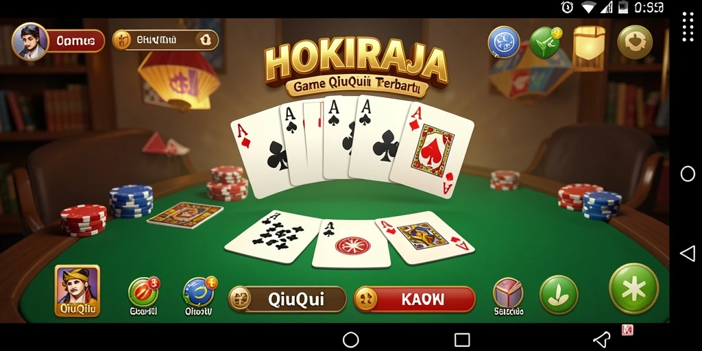 Tampilan menarik dari gameplay QiuQiu HOKIRAJA.