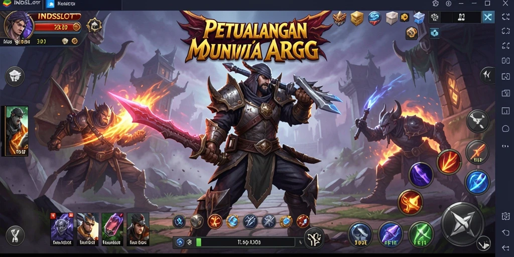 Tampilan gameplay menegangkan di dunia ARPG INDSLOT.