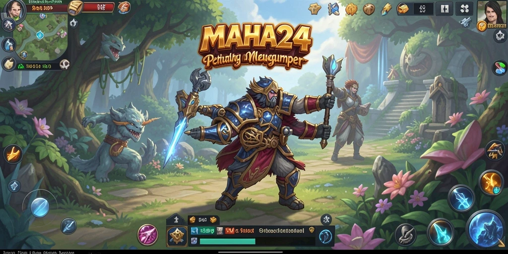 Tampilan gameplay petualangan seru di dunia <strong>MAHA24</strong>.