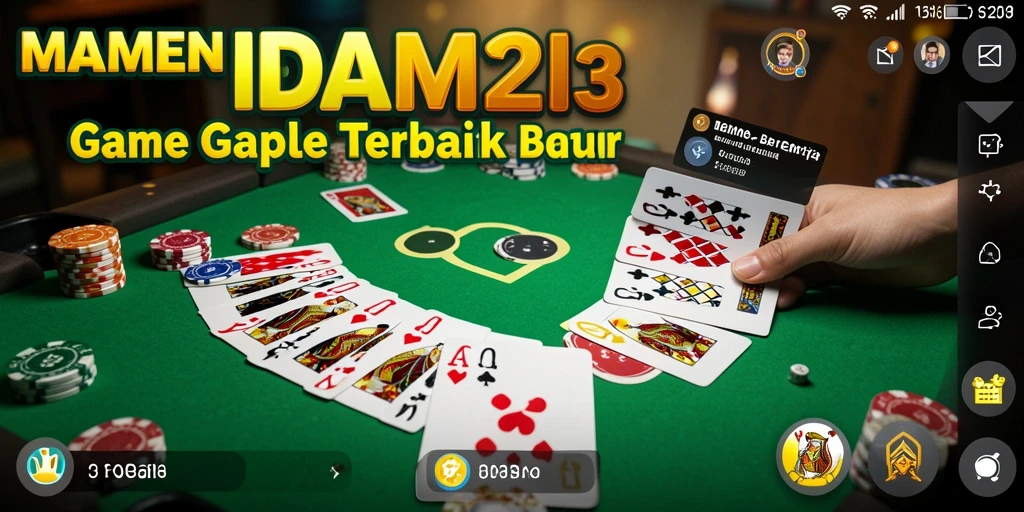 Tampilan gameplay Gaple MAMEN123 yang menarik dan interaktif.