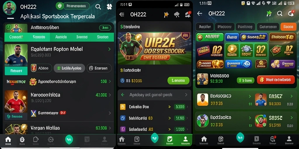 Screenshot utama OH222 menampilkan tampilan antarmuka sportsbook yang menarik.