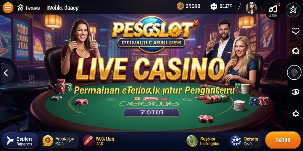 Tampilan gameplay menegangkan di PESGSLOT Live Casino.