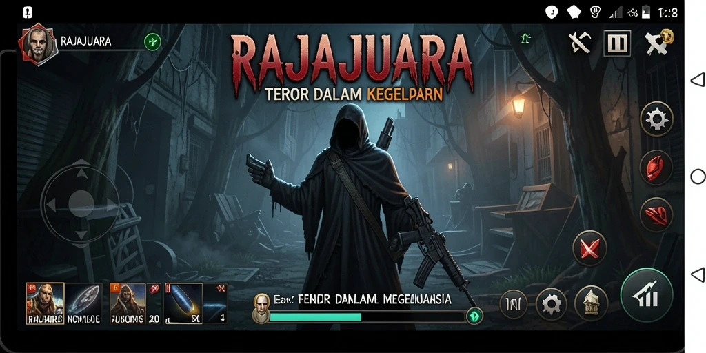 Gameplay menyeramkan di dalam rumah angker.