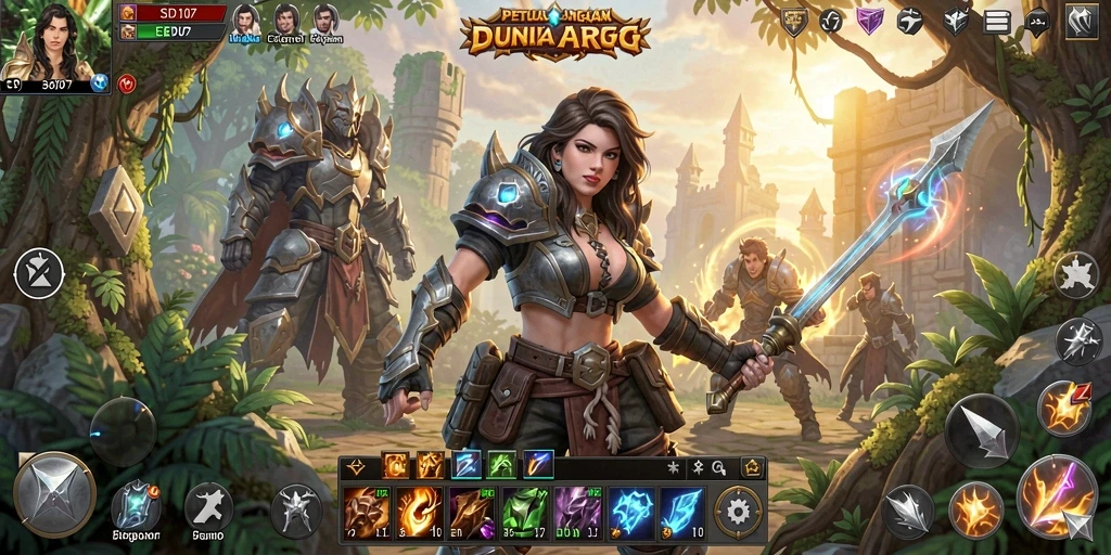 Tampilan aksion seru dalam gameplay ARPG SD107.