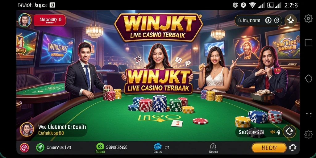 Tampilan gameplay Live Casino yang mendebarkan di WINJKT.