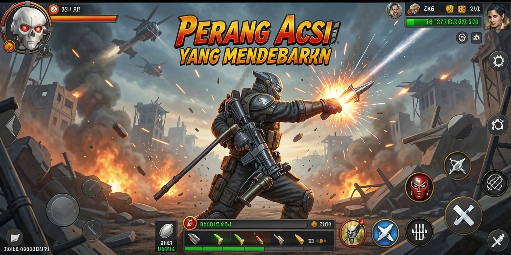 Tangkapan layar ZK6 menunjukkan pertempuran yang mendebarkan.
