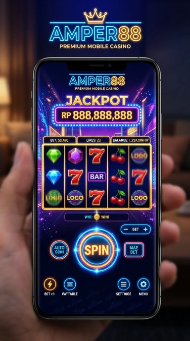 Tampilan utama aplikasi amper88 dengan berbagai pilihan download.